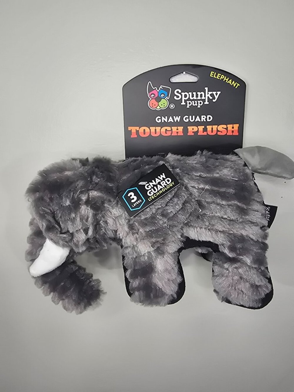 Spunky pup Tough Plush Toy Elephant-Medium Dog Toy